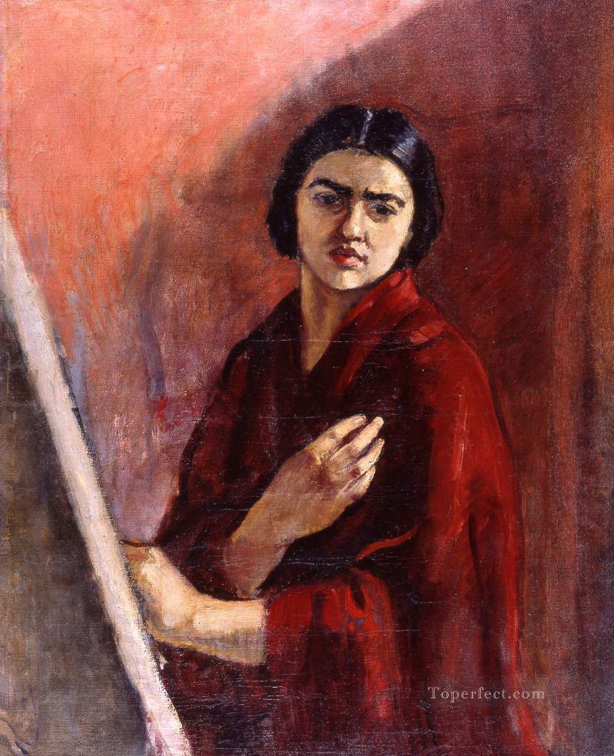 アムリタ・スガー・ギルをインディアンにする自分自身油絵
